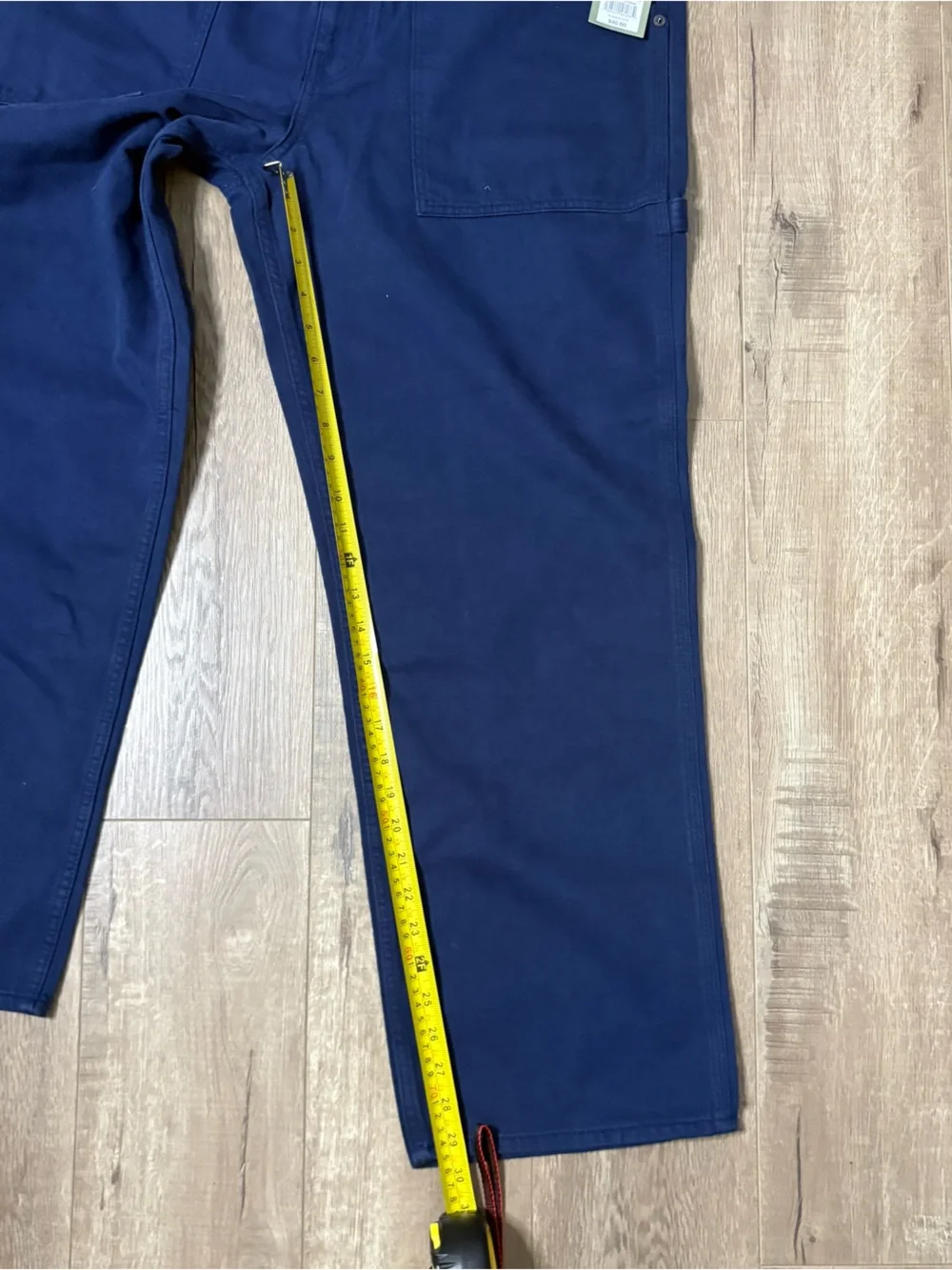 NWT Goodfellow Relaxed Straight Utility Pants 38x32 Blue Cotton Workwear